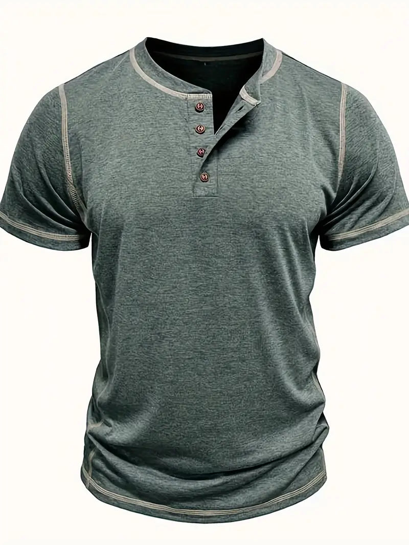 Orazio - Manga Corta Camiseta Con  Botón