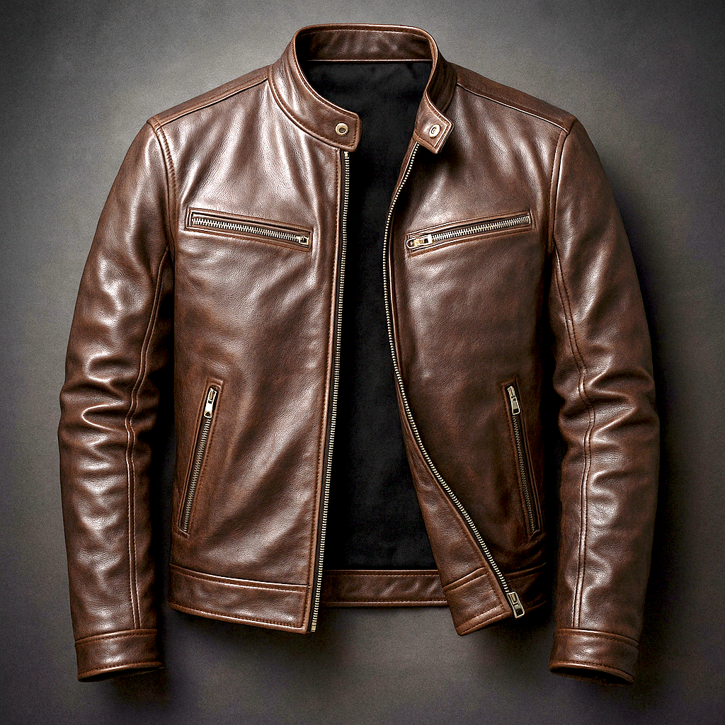 Hador - Chaqueta de Cuero Vintage