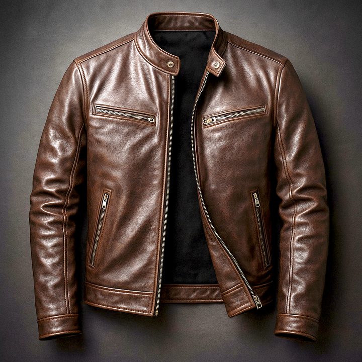 Hador - Chaqueta de Cuero Vintage