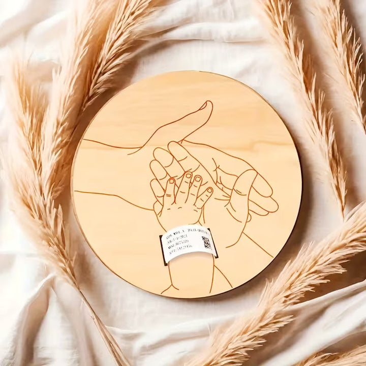 BirthMark - Placa de Madera para Pulsera de Nacimiento