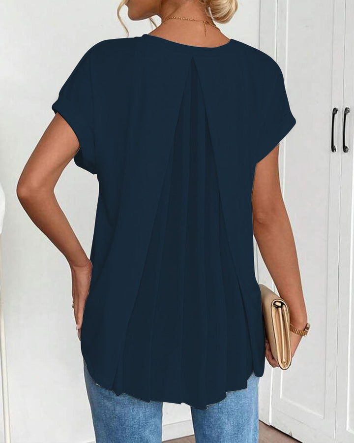 Enya - Camiseta de Manga Corta con Espalda Chapada