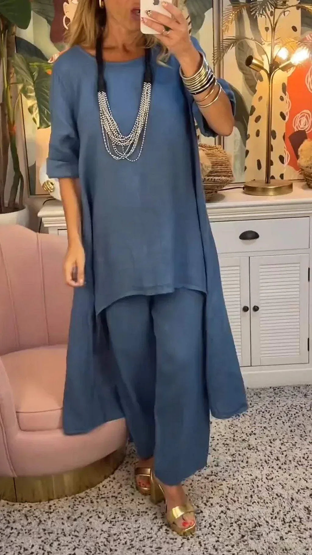 Maryla - Conjunto De Dos Piezas De Algodón Con Manga Larga