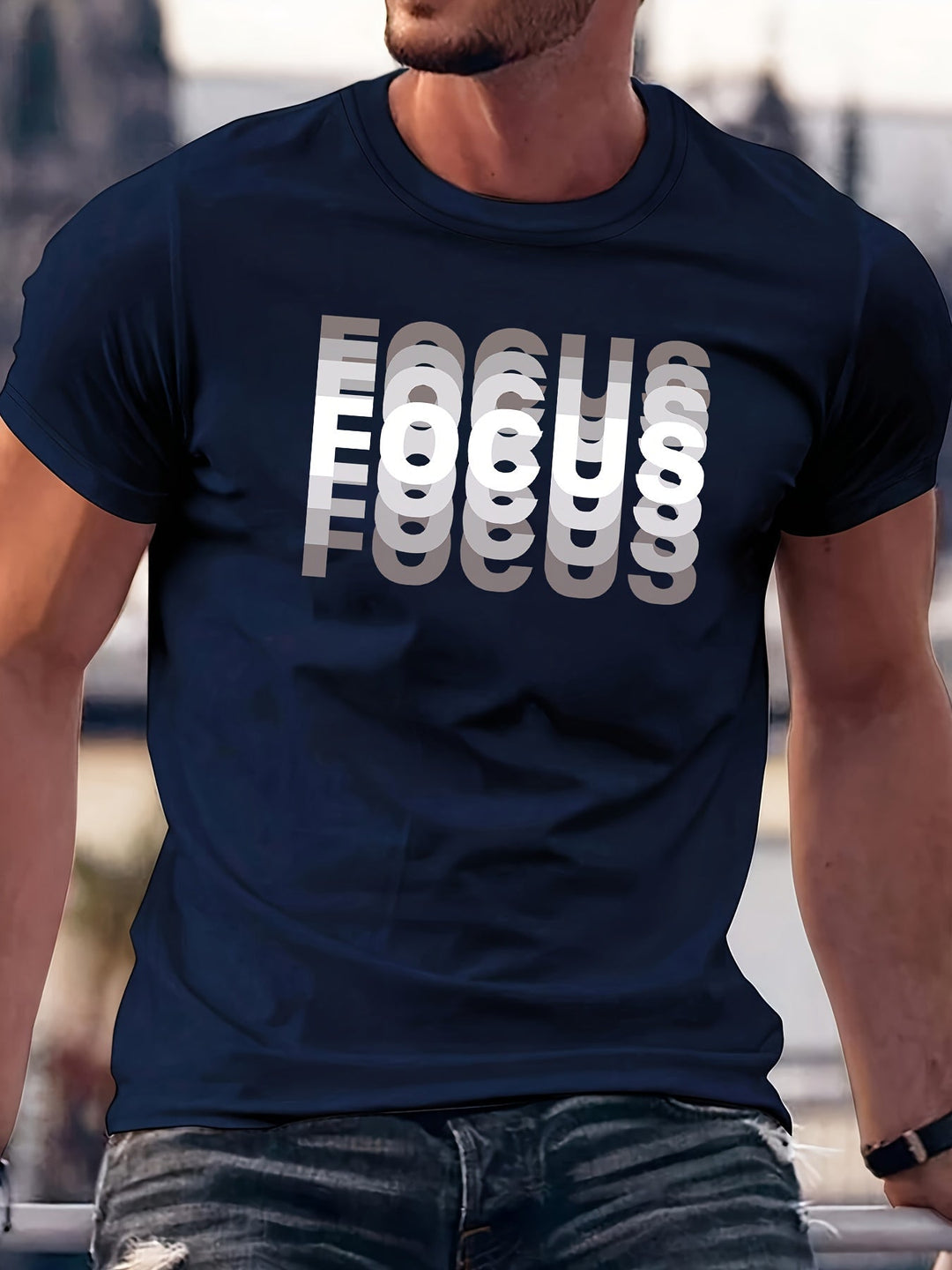 Focus – Camiseta Elegante Con Diseño Efecto