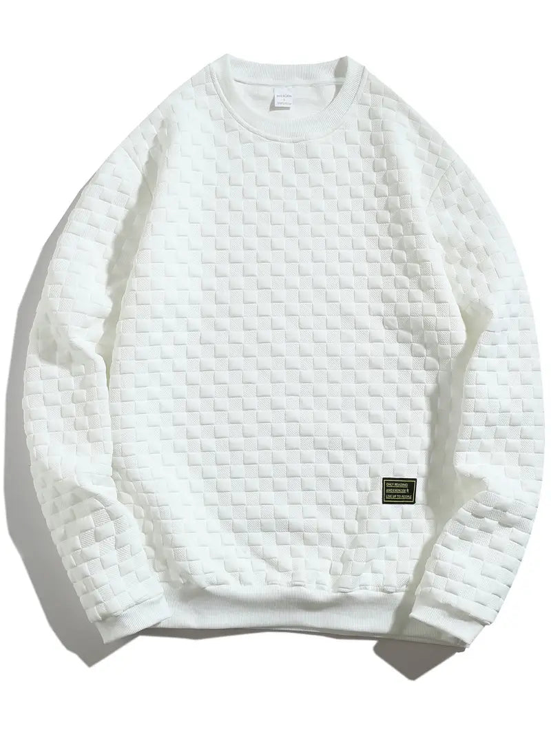 Stafford - Sudadera Informal Con Textura a Cuadros