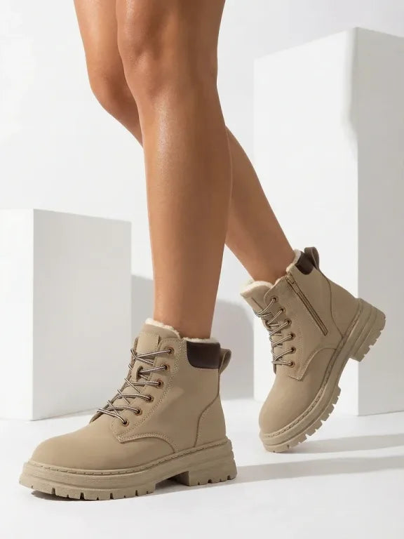 Alosia - Botines Con Cordones y Suela Gruesa