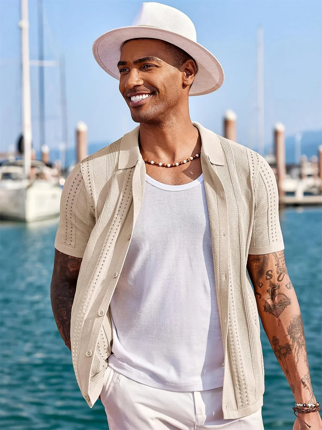 Semyon - Camisa De Punto Con Estampado Intrincado a La Moda