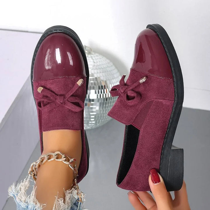 Azahra - Elegantes Mocasines Sin Cordones Con Lazo