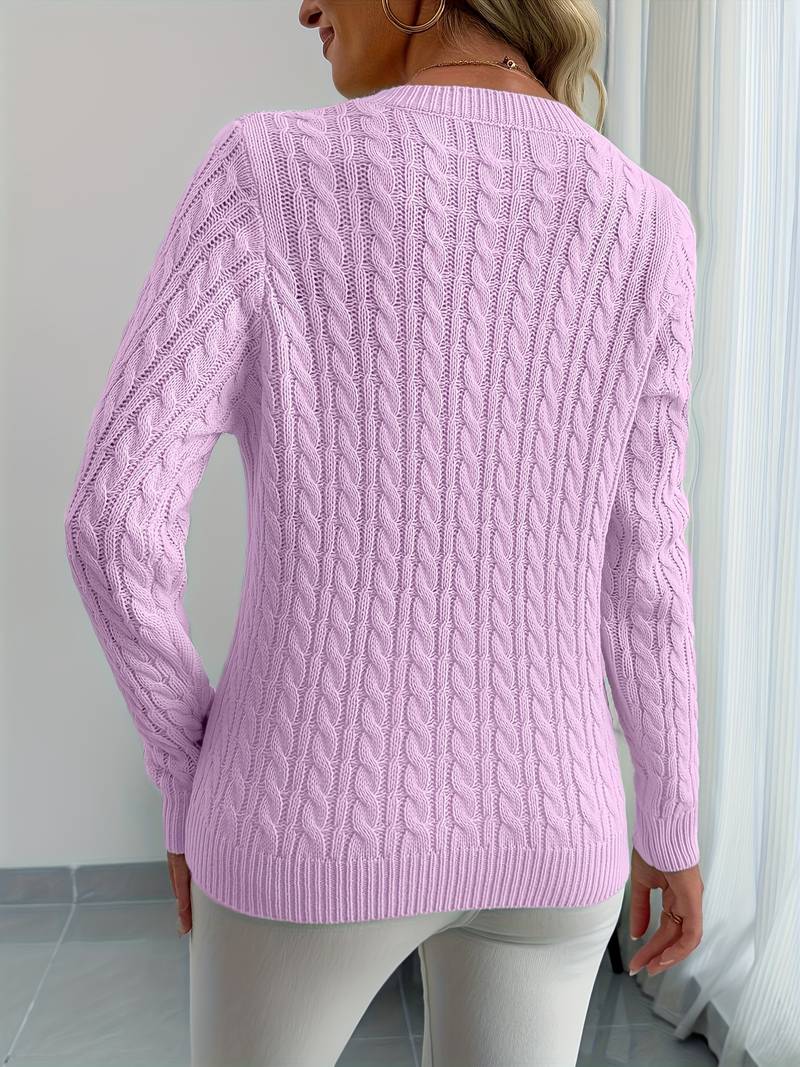 Zivah - Elegante Jersey Acanalado Con Cuello en V