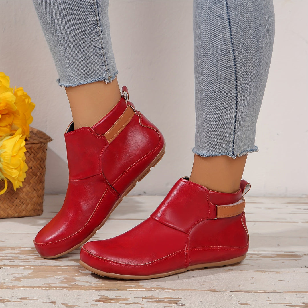 Elenya - Botines Sin Cordones de Piel Sintética