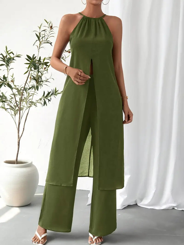 Eirini - Elegante Conjunto De Dos Piezas Sin Mangas