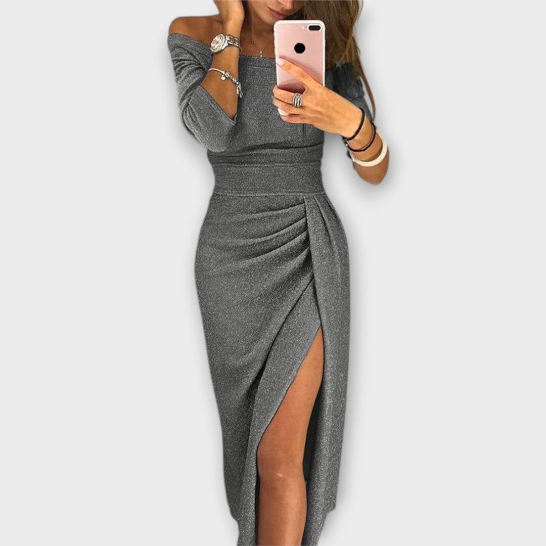 Minjee - Elegante Vestido Sin Hombros