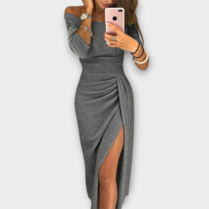 Minjee - Elegante Vestido Sin Hombros