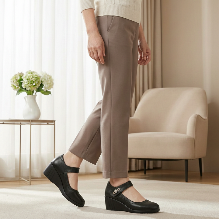 Aikaterina - Zapatos Con Puntera Redonda y Correa Con Hebilla