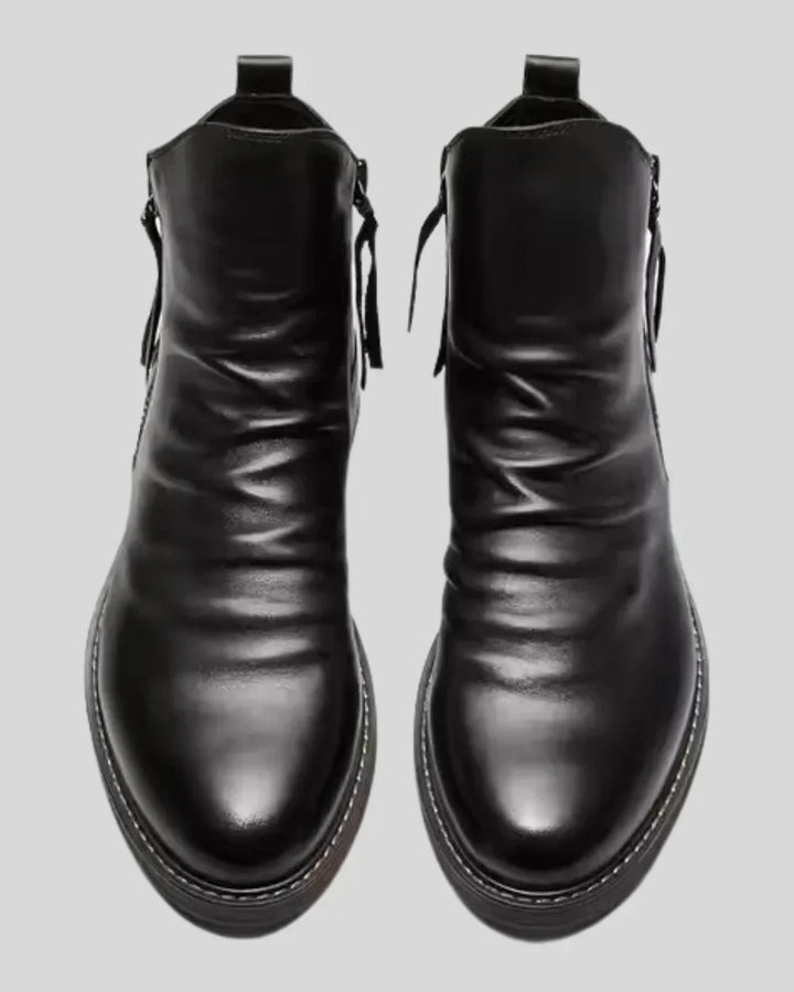 Benes - Botines De Piel Con Cremallera Lateral