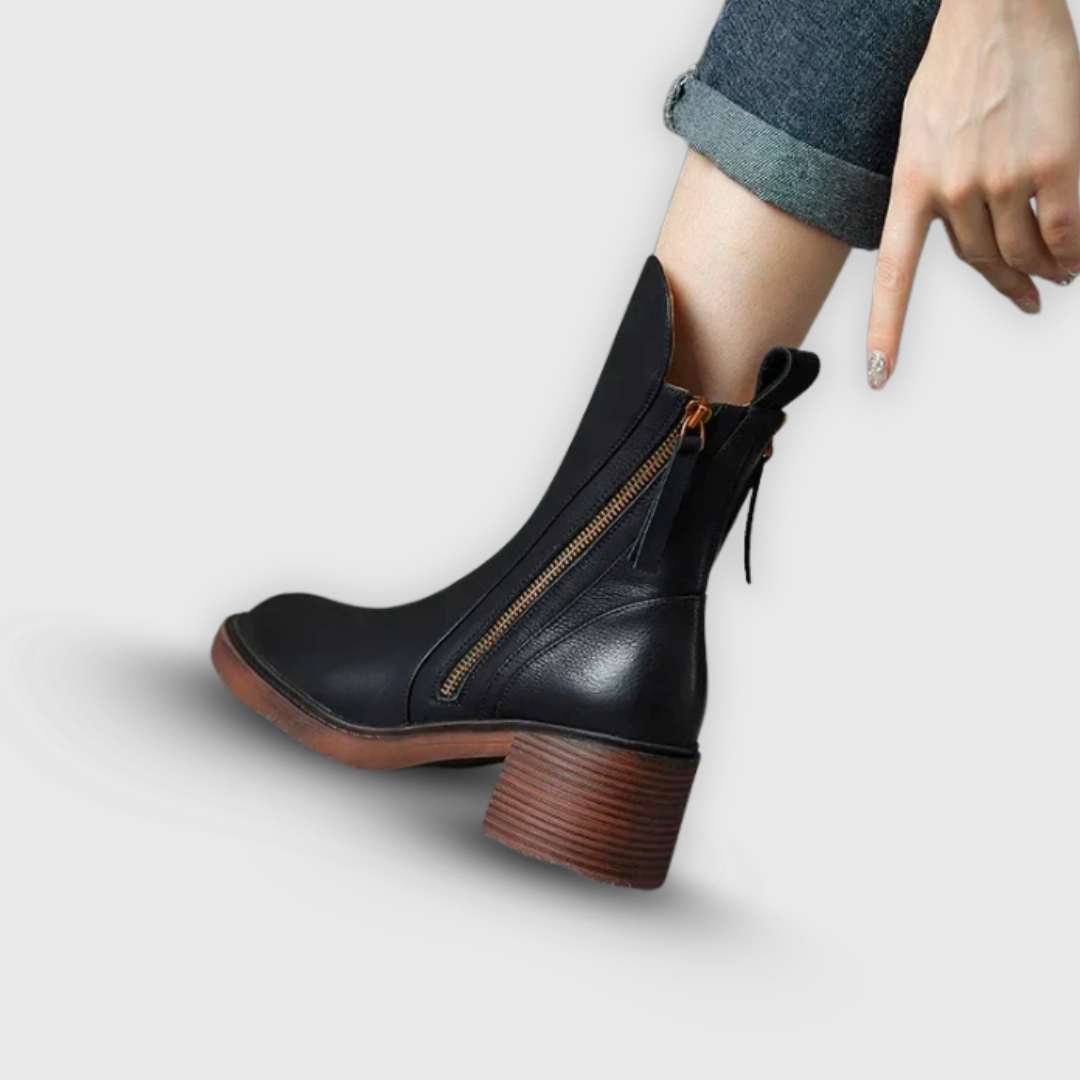 Marcy - Élégant Ankelstøvler Med Blokhæle