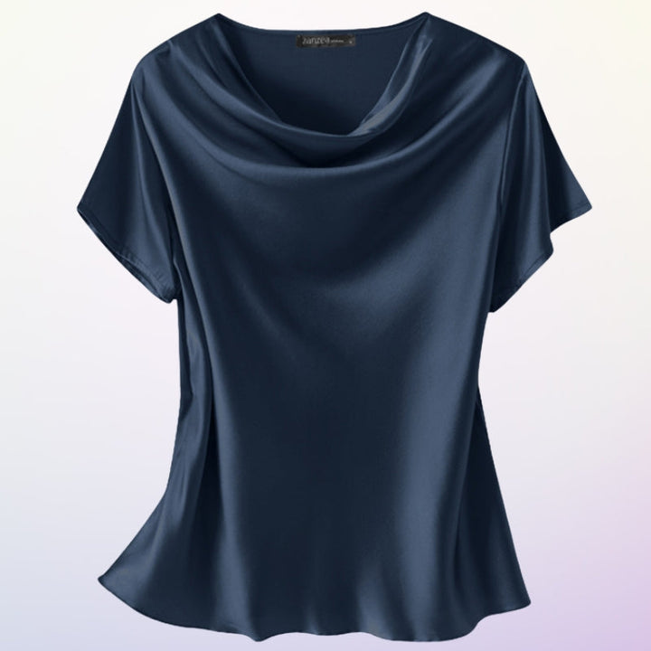 Smaro - Informal Manga Corta Blusa Con Cuello Redondo