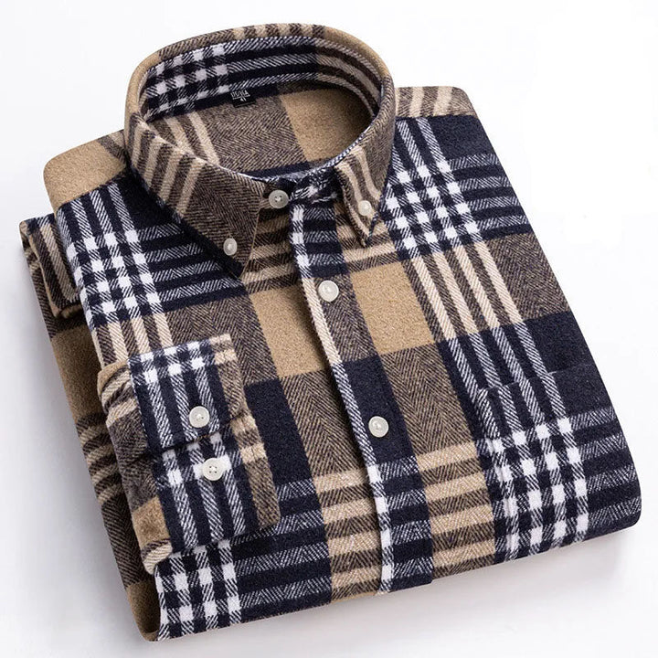 Joman - Camisa De Manga Larga a Cuadros Con Botones