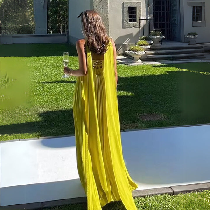 Melista - Elegante Vestido Largo Plisado