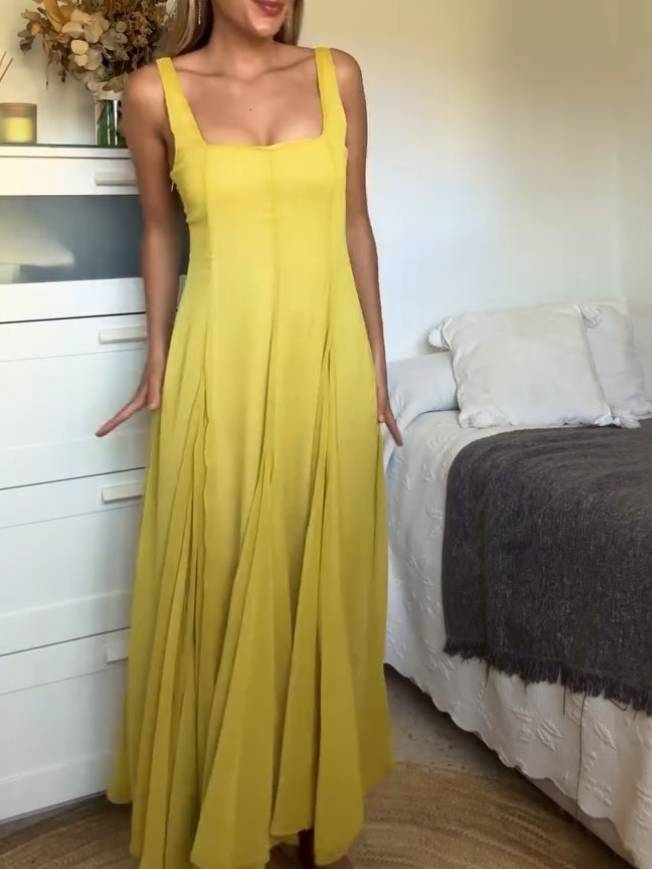 Solmaz - Vestido Largo Informal Con Tirantes