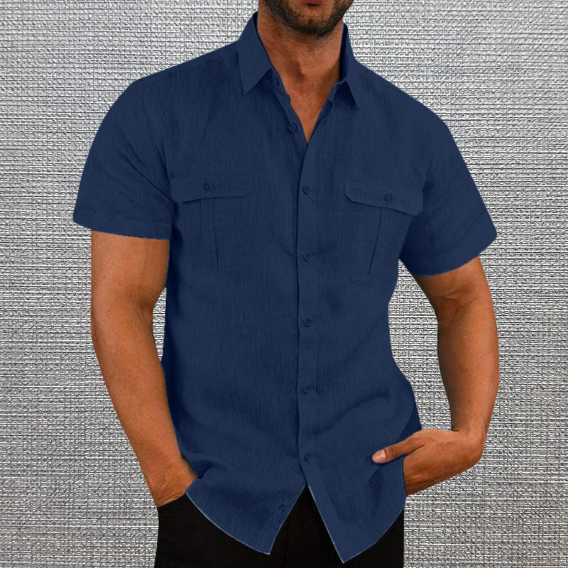 Darius - Camisas De Manga Corta Con Dos Bolsillos En El Pecho