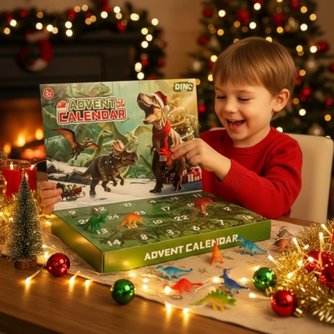DinoFun - Calendario de Adviento de 24 días Lleno de Sorpresas
