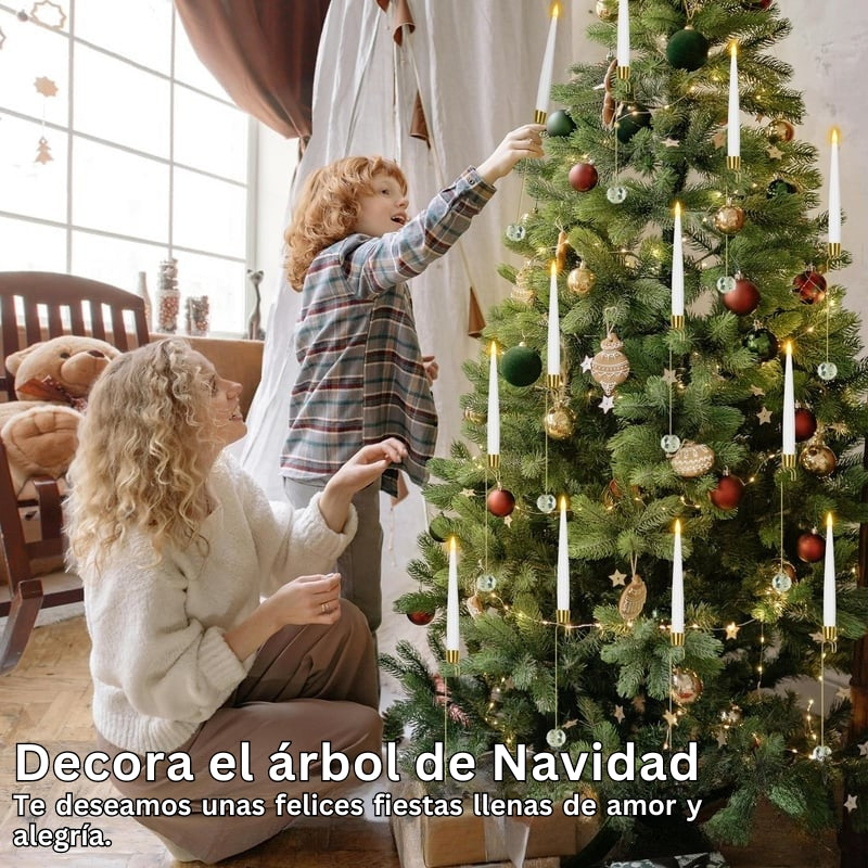 TreeLume - Velas LED Para árboles De Navidad Con Gancho Para Bola De Cristal