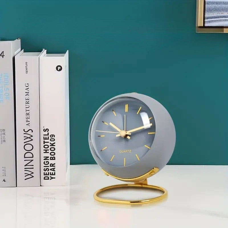 NordAura - Reloj De Escritorio Silencioso De Inspiración Nórdica Para La Decoración Del Hogar