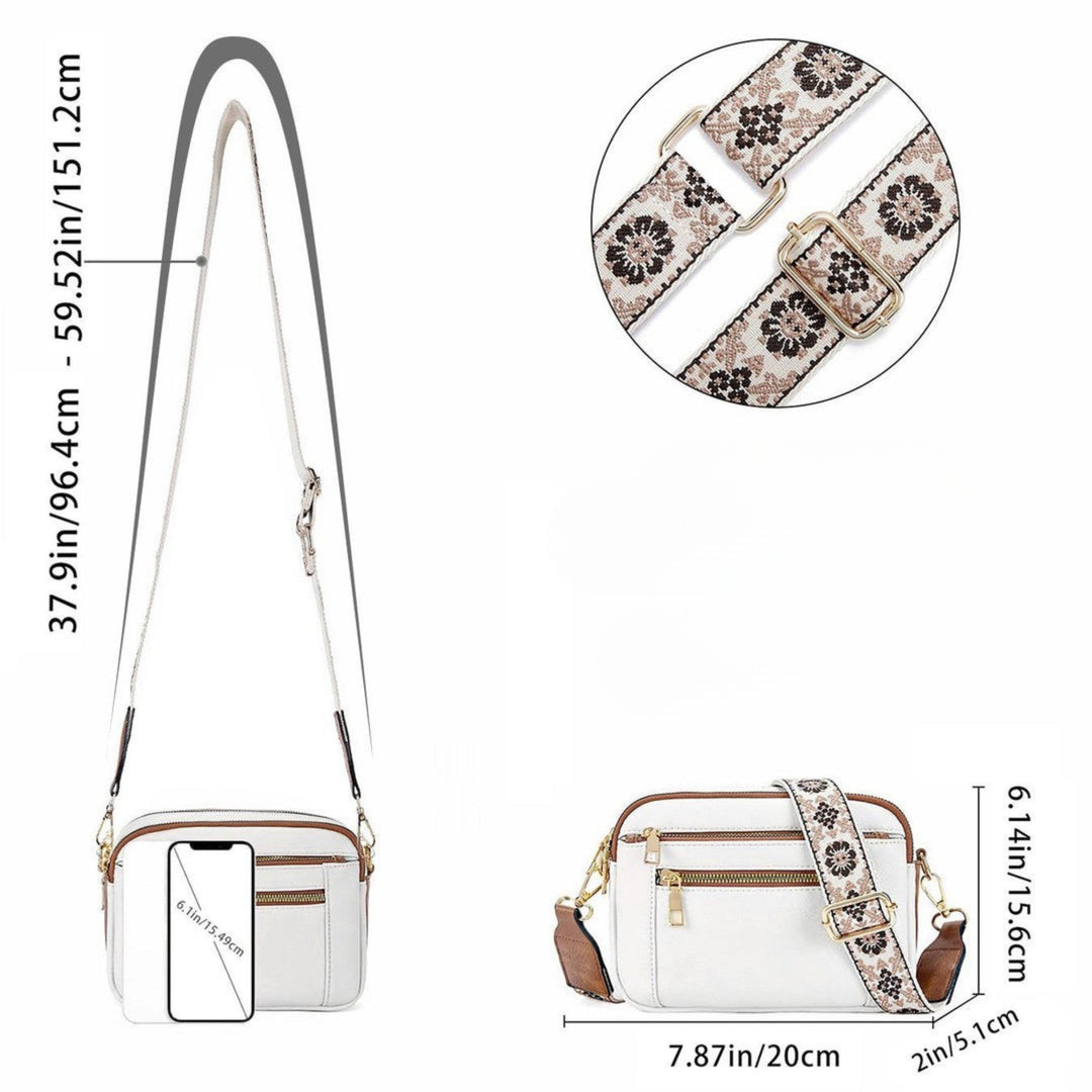 Sharena - Bolso Bandolera Con Correa De Flores