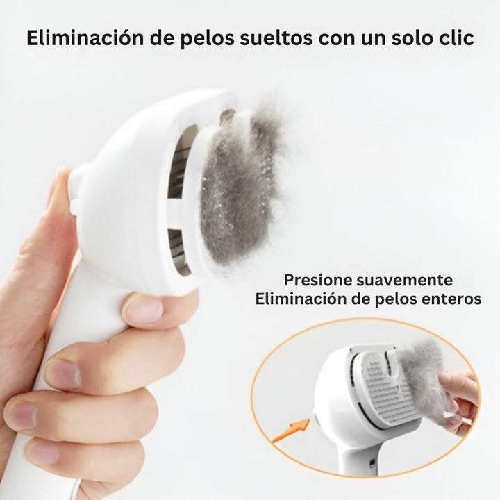 FurEase - Recargable Mascota Vapor Cepillo Pulverizar Para Aseo
