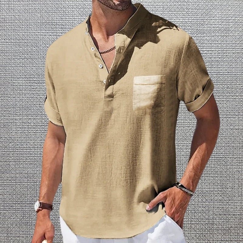 Anthony - Camiseta Elegante De Manga Corta Con Bolsillo