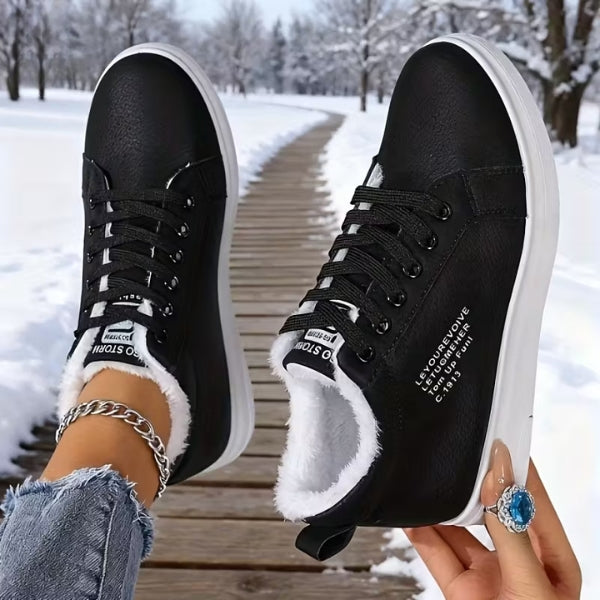 Arlena - Zapatillas De Cordones De Invierno Con Forro De Piel