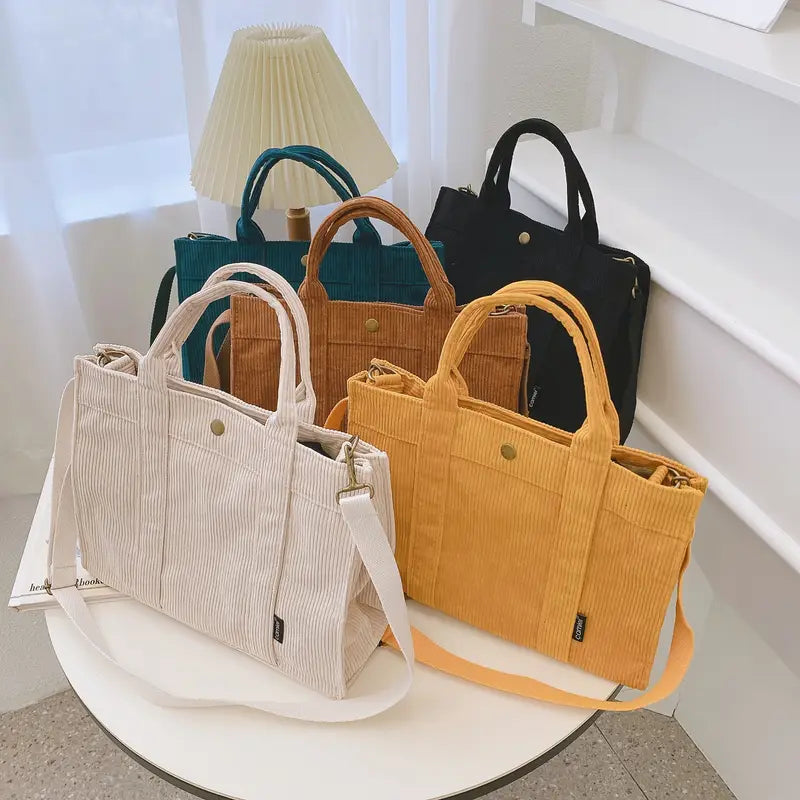 Marella - Bolso Tote De Pana De Inspiración Vintage