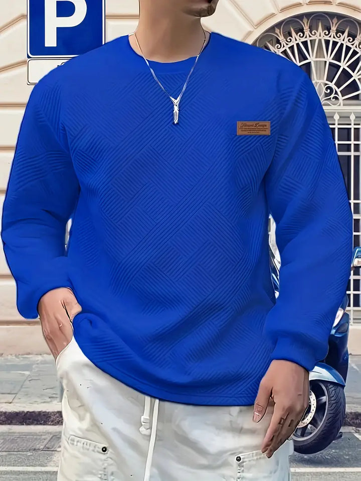 Malinga - Sudadera Informal Con Estampado Geométrico y Manga Larga