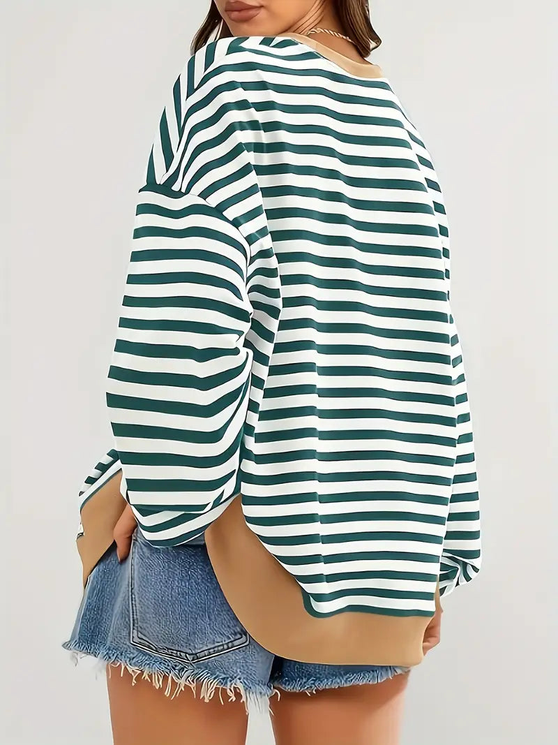 Nirina - Camisa De Manga Larga Con Estampado a Rayas
