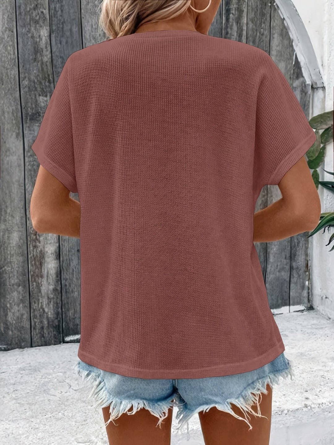 Marylou - Camiseta Informal De Manga Corta Y Cuello Redondo