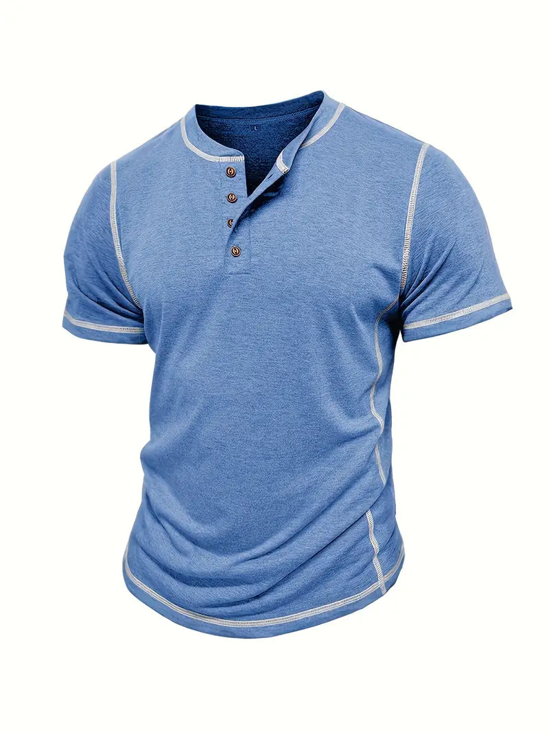 Orazio - Manga Corta Camiseta Con  Botón