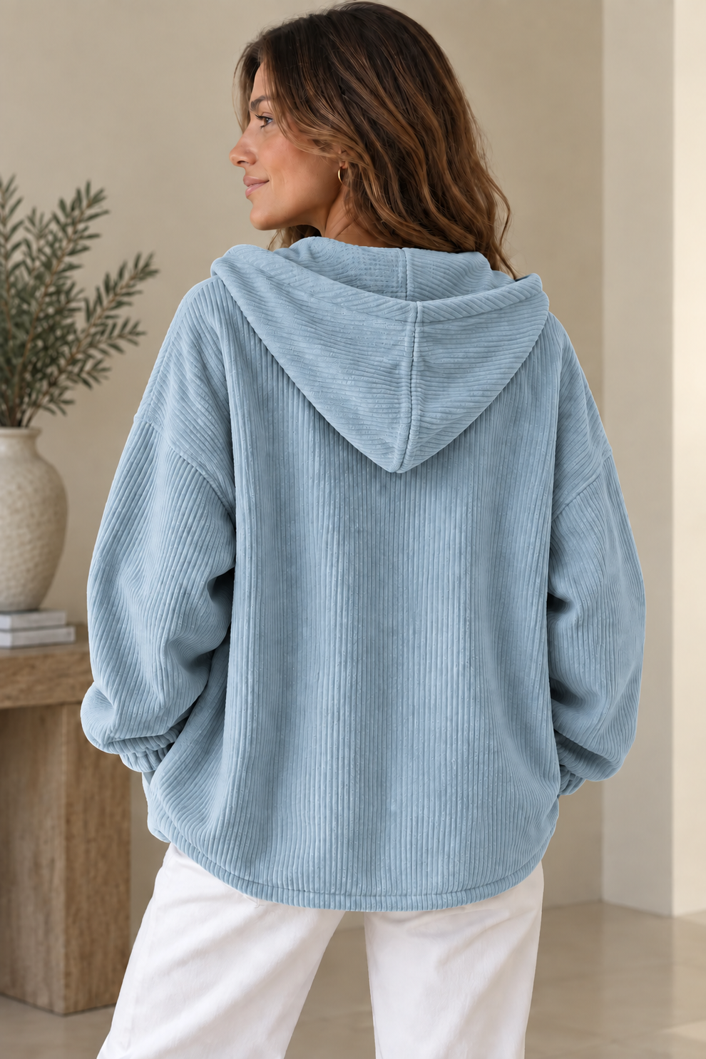 Nalina - Chaqueta Con Capucha De Pana De Corte Holgado