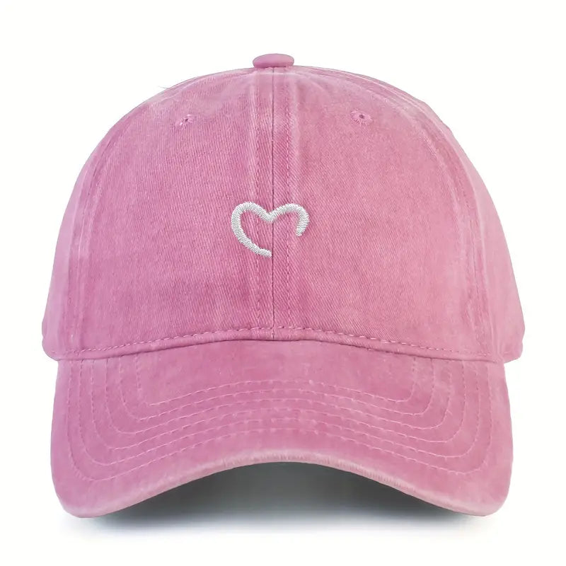 Marlia - Gorra Bordada Con Corazón Cosido