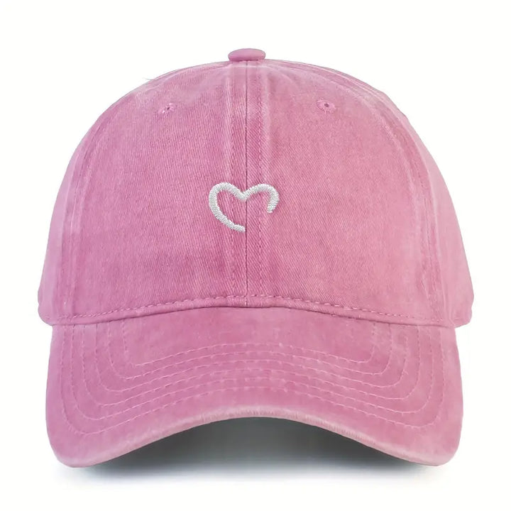 Marlia - Gorra Bordada Con Corazón Cosido