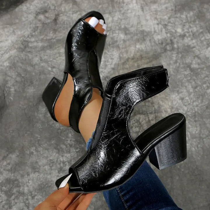 Thomis - Sandalias De Cuero Antideslizantes Con Punta Abierta