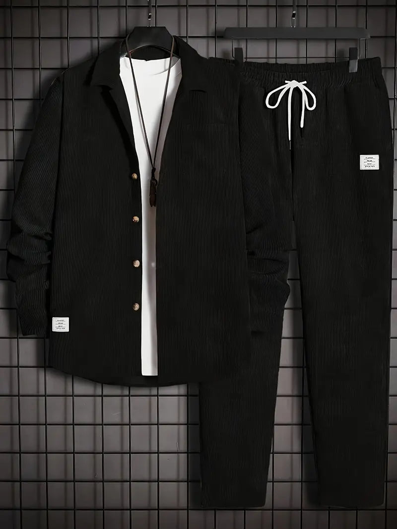 Podolak - Otoño e invierno Camisa De Manga Larga Con Pantalones Holgados