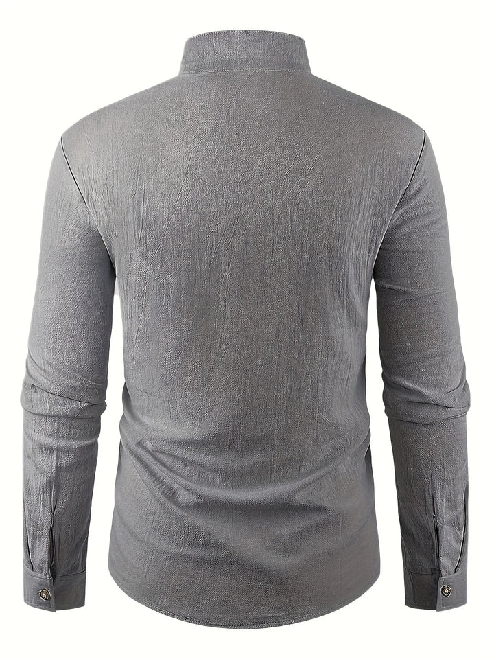 Shayne - Camisa Ligera De Algodón Y Lino Con Mangas Largas