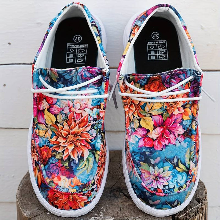 Meiriya - Zapatillas Informales Con Estampado Floral Grande