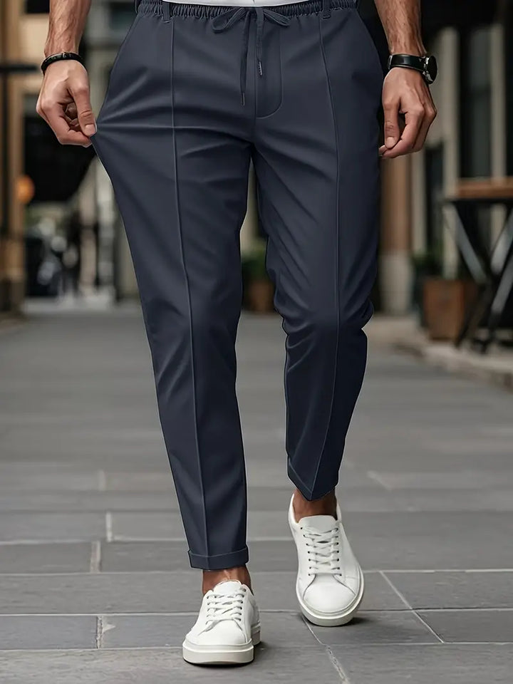 Crawford - Informal Ajuste Entallado Pantalones Con Cintura Elástica