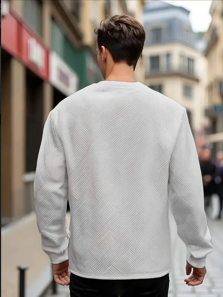 Malinga - Sudadera Informal Con Estampado Geométrico y Manga Larga