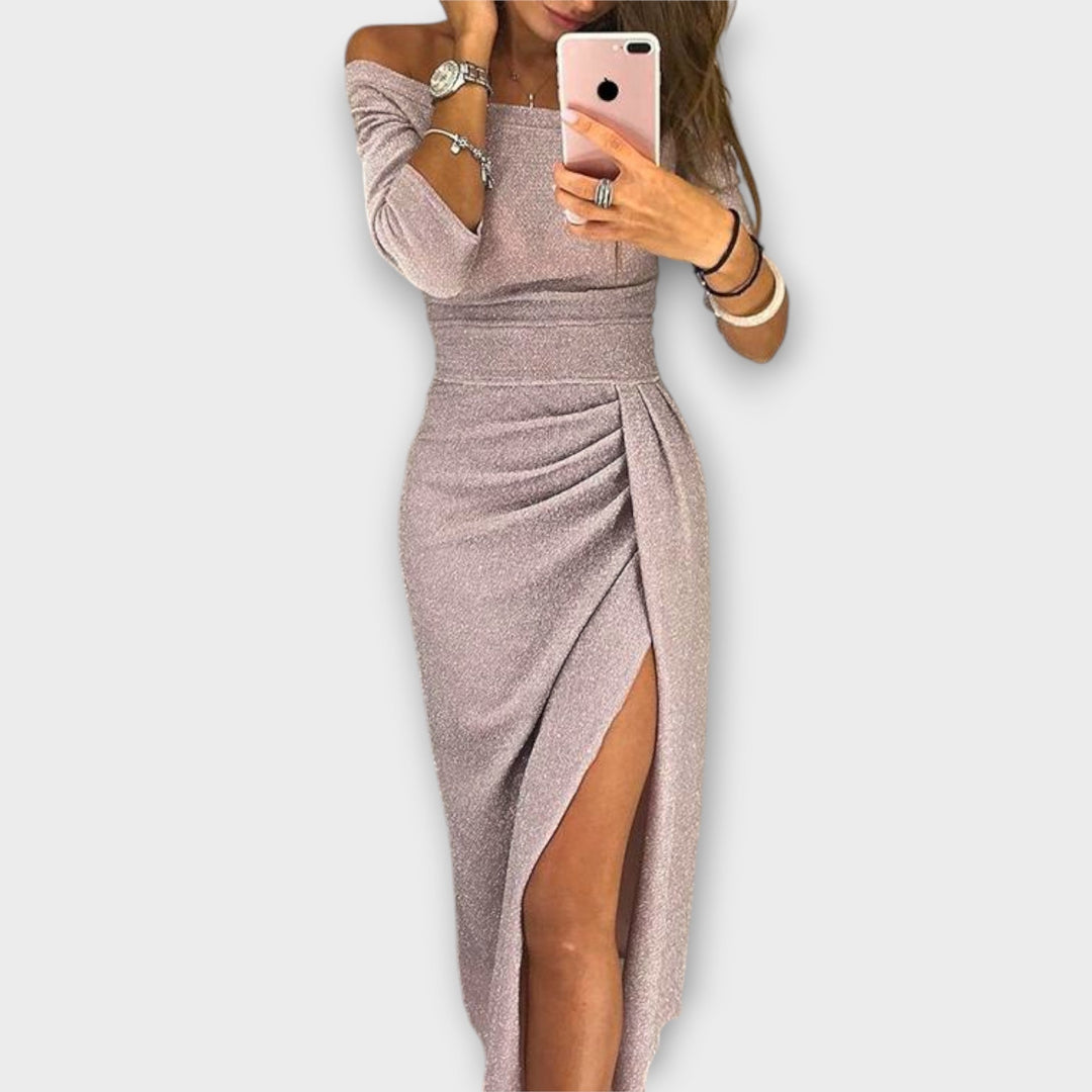 Minjee - Elegante Vestido Sin Hombros