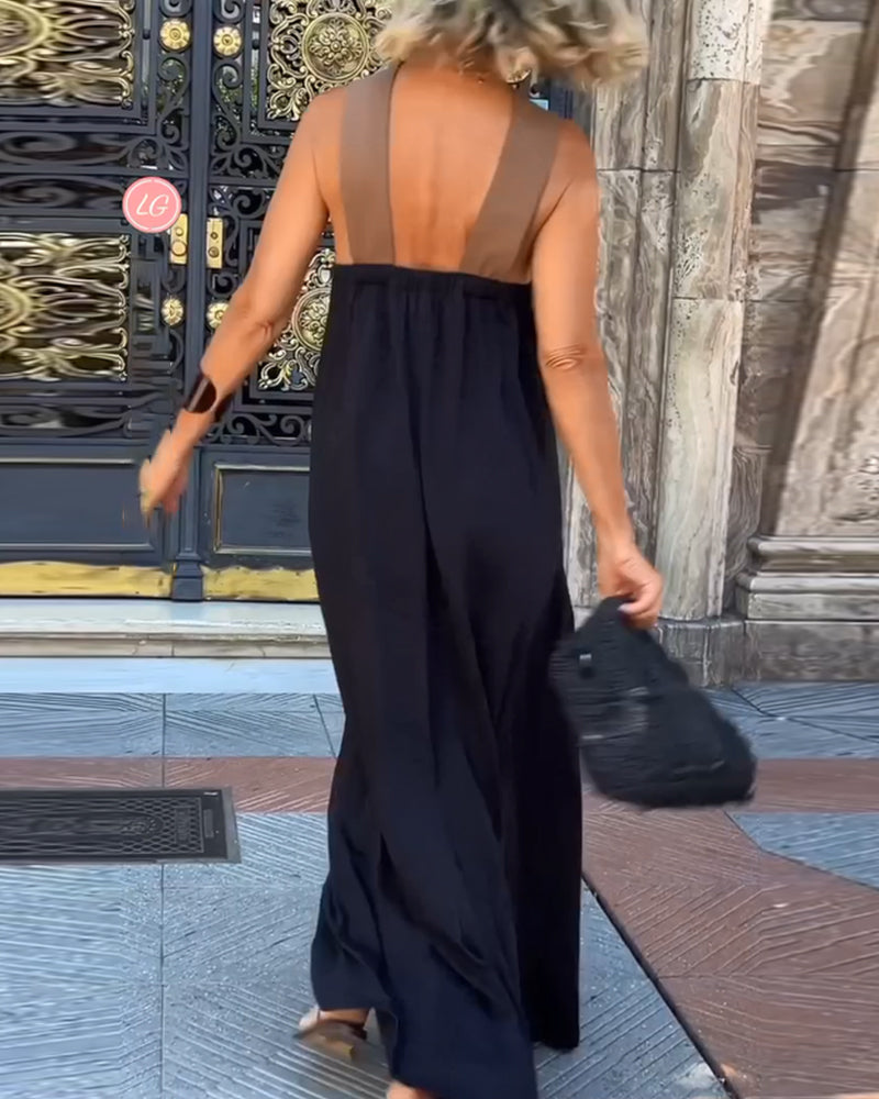 Giana - Elegante Vestido Sin Espalda Con Cuello Cruzado