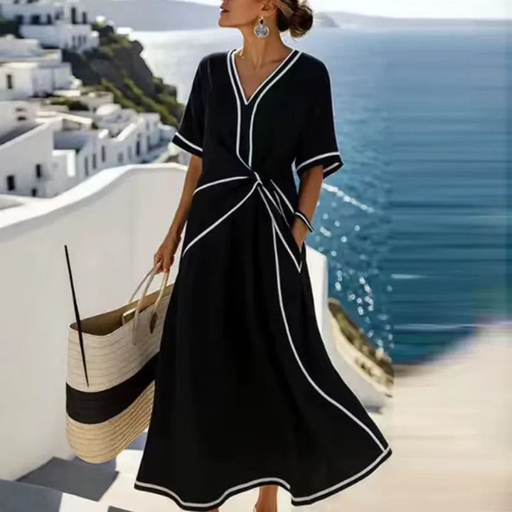 Rimgaile - Vestido Elegante Con Una Cintura Favorecedora