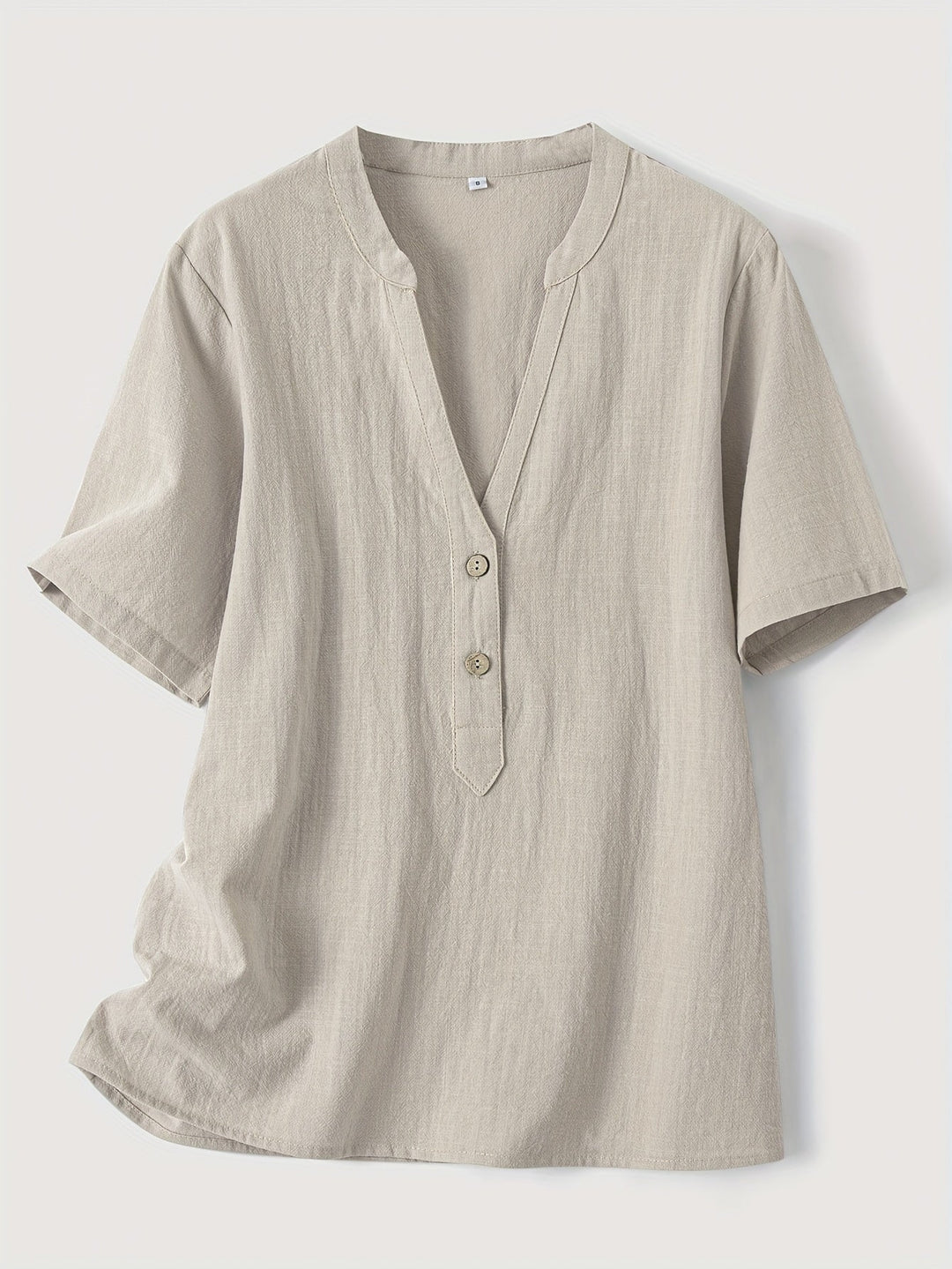 Sharron - Elegante Blusa Con Cuello En V y Botones
