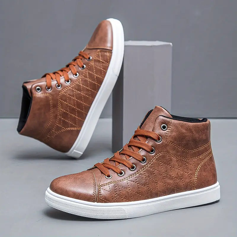Gayle - Zapatillas Deportivas Casuales de Media Caña Con Estampado de Cuadros